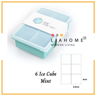 LIAHOME Ice Cube Silicone Baby Food Container with Lid ICE CUBE LIAHOME Mint - 6 Ice Cube