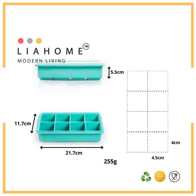 LIAHOME Ice Cube Silicone Baby Food Container with Lid ICE CUBE LIAHOME