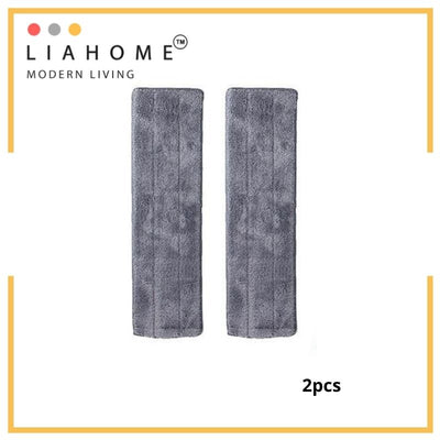 LIAHOME Microfiber Mop Self Wringing Cleaning Mop Stainless Steel Mop Pole mop LIAHOME Mop Cloth 2 Pcs Singapore