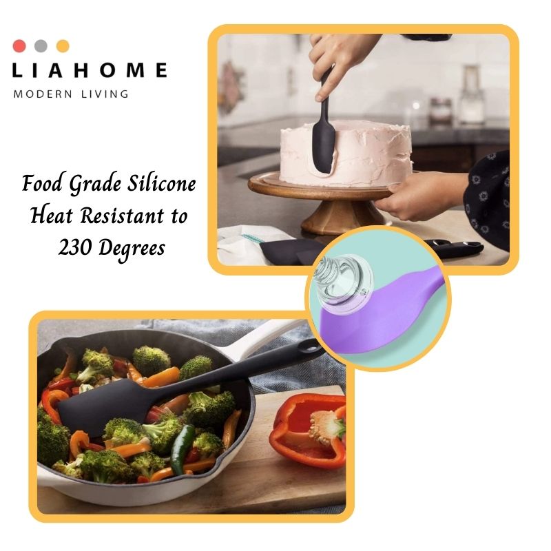 LIAHOME Food Grade Silicone Spatula Blade Cake Baking Tools -27.5cm/ 20.7cm SILICON SPATULA LIAHOME