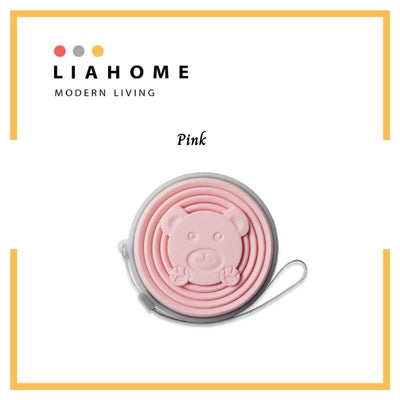 LIAHOME Silicone Foldable Cup Reusable Collapsible Cup BPA Free collapsible cup LIAHOME Pink