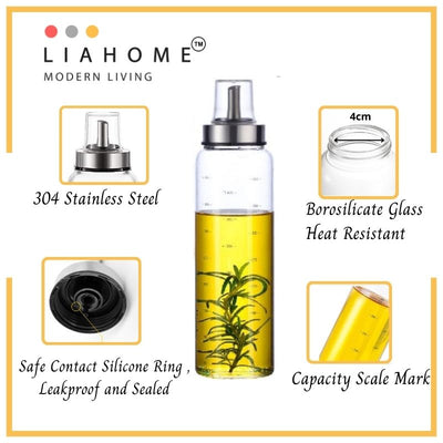 LIAHOME Borosilicate Glass Leak-proof Oil Bottle GLASS OIL BOTTLE LIAHOME