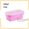 LIAHOME Collapsible Portable Lunchbox Reusable Silicone Food Container COLLAPSIBLE LUNCH BOX LIAHOME Pink 540ml