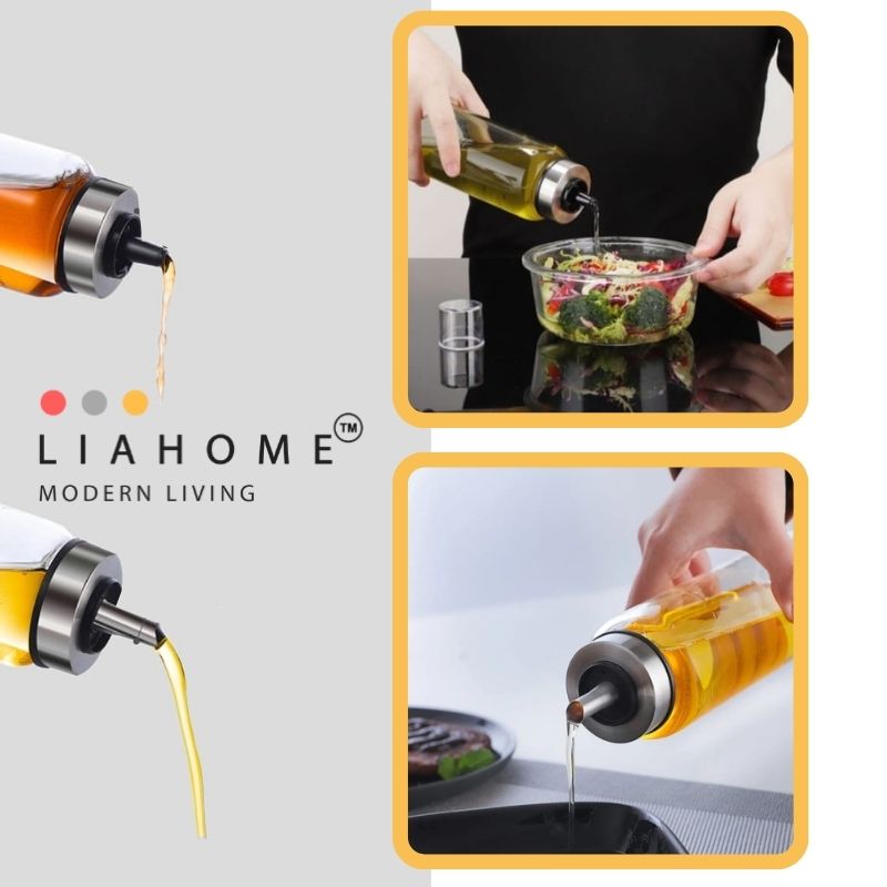 LIAHOME Borosilicate Glass Leak-proof Oil Bottle GLASS OIL BOTTLE LIAHOME