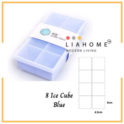 LIAHOME Ice Cube Silicone Baby Food Container with Lid ICE CUBE LIAHOME Blue - 8 Ice Blue