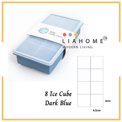 LIAHOME Ice Cube Silicone Baby Food Container with Lid ICE CUBE LIAHOME Dark Blue - 8 Ice Cube