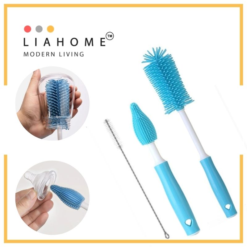 LIAHOME 3pcs Baby Bottle Cleaner Brushes Silicone BOTTLE BRUSH LIAHOME   