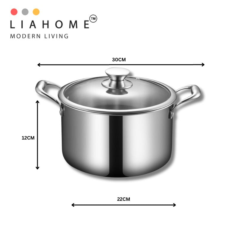 LIAHOME SUS304 Soup pot 22cm soup pot LIAHOME