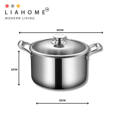 LIAHOME SUS304 Soup pot 22cm soup pot LIAHOME