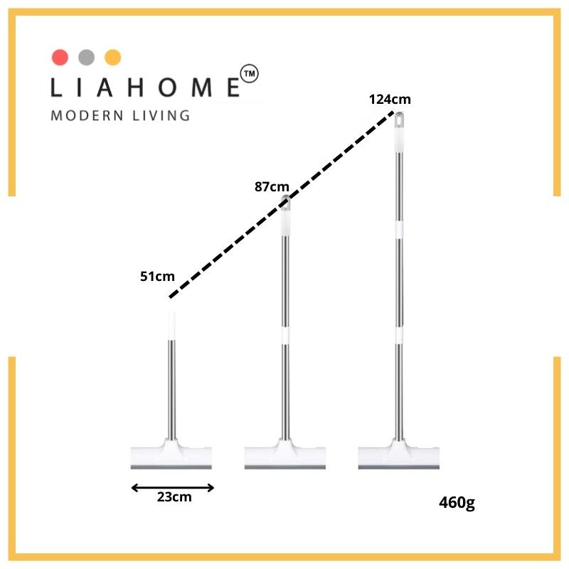 LIAHOME Floor Scrub Brush with Long Handle 2 in 1 Scrape and Brush Bath Brushes LIAHOME