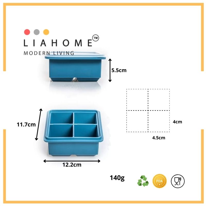 LIAHOME Ice Cube Silicone Baby Food Container with Lid ICE CUBE LIAHOME