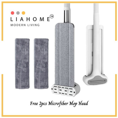 LIAHOME Microfiber Mop Self Wringing Cleaning Mop Stainless Steel Mop Pole mop LIAHOME Mint Set Singapore