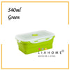 LIAHOME Collapsible Portable Lunchbox Reusable Silicone Food Container COLLAPSIBLE LUNCH BOX LIAHOME Green 540ml