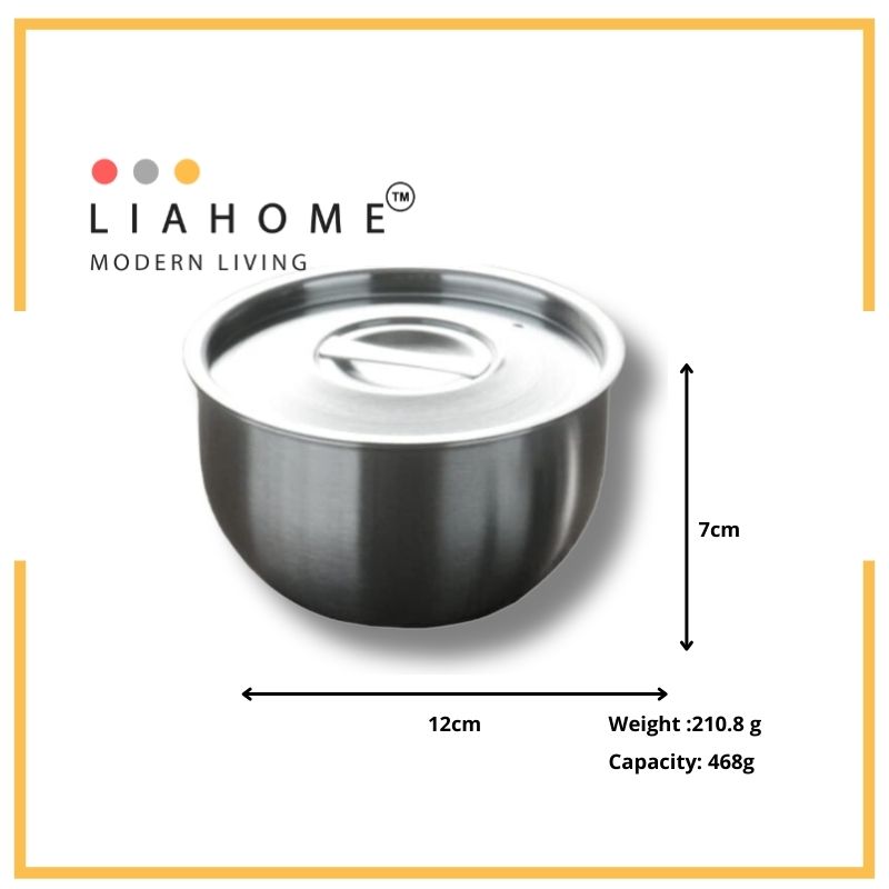 LIAHOME 304 Stainless Steel Steam Eggs Bowl with Lid steam egg bowl LIAHOME