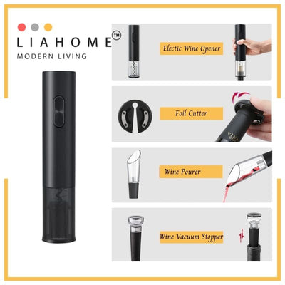 LIAHOME 4 in 1 Wine Opener Accessories Gift Set Corkscrew Set Battery Operated  LIAHOME