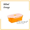 LIAHOME Collapsible Portable Lunchbox Reusable Silicone Food Container COLLAPSIBLE LUNCH BOX LIAHOME Orange 800ml