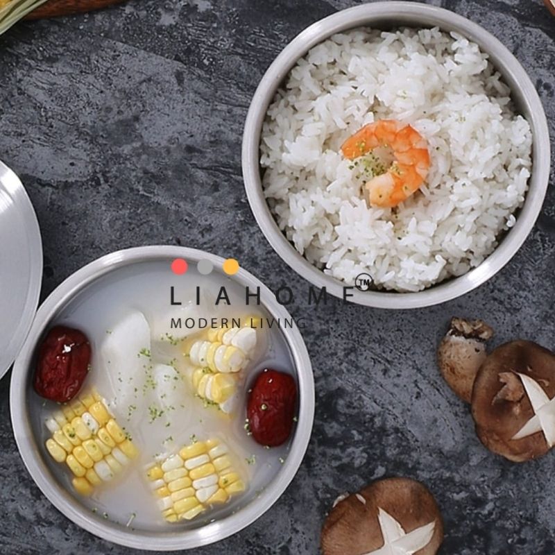 LIAHOME 304 Stainless Steel Steam Eggs Bowl with Lid steam egg bowl LIAHOME