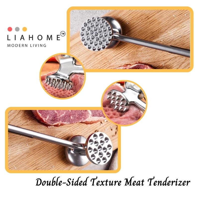 LIAHOME Kitchen Heavy Duty Double-Side Meat Hammer Tenderizer Pounder MEAT TENDERIZER LIAHOME