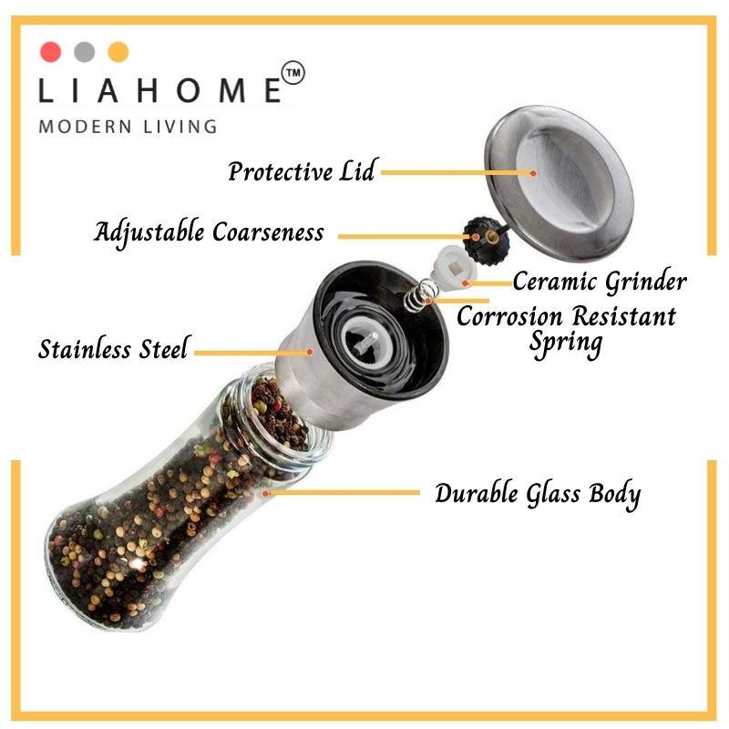 LIAHOME Premium Stainless-Steel Salt and Pepper Grinder Ginder LIAHOME   