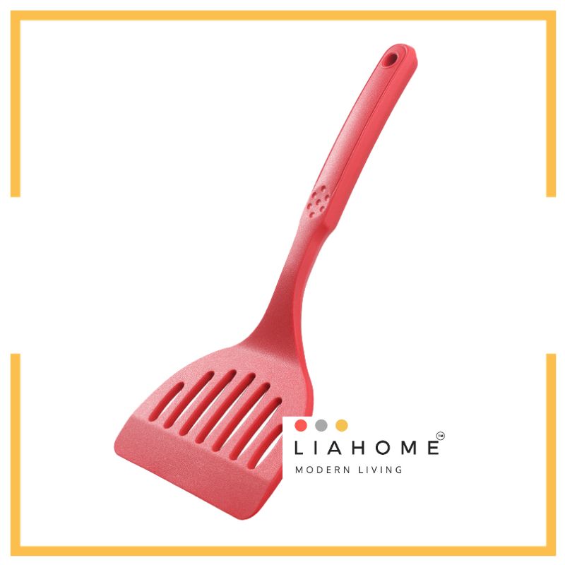 LIAHOME Food Grade Silicon Turner Omelette Spatula SILICON TURNER LIAHOME Red