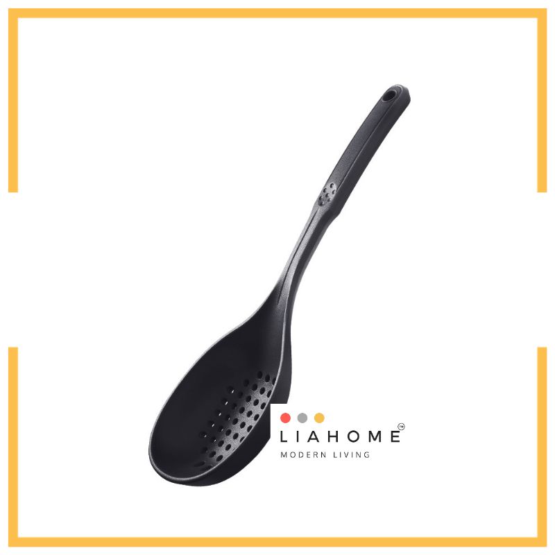 LIAHOME Food Grade Silicon Colander Scoop Strainer Silicon Colander LIAHOME Black