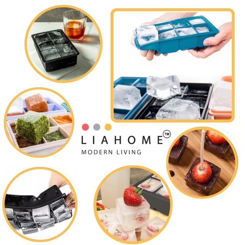 LIAHOME Ice Cube Silicone Baby Food Container with Lid ICE CUBE LIAHOME