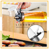 LIAHOME Borosilicate Glass Oil Vinegar Dispenser Bottle with Stainless Steel Handle  LIAHOME