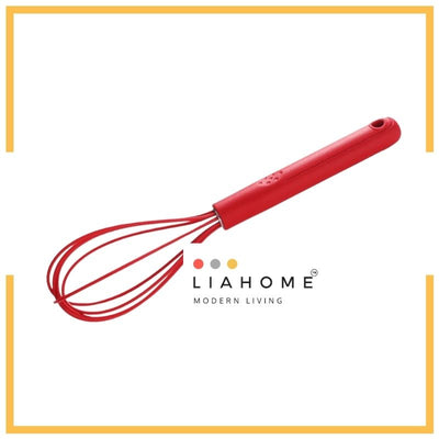LIAHOME Food Grade Silicon Egg Beater Silicone Egg Whisk WHISK LIAHOME Red