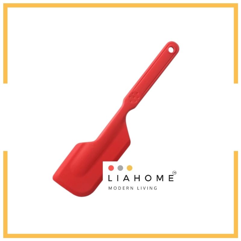 LIAHOME Food Grade Silicon Baking Spatula Cream Butter Cake Spatula SILICON BAKING SPATU;A LIAHOME Red