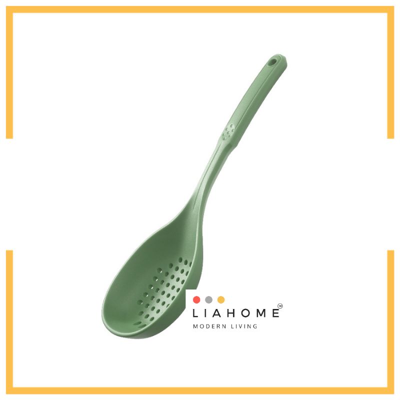 LIAHOME Food Grade Silicon Colander Scoop Strainer Silicon Colander LIAHOME Green
