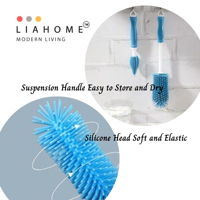 LIAHOME 3pcs Baby Bottle Cleaner Brushes Silicone BOTTLE BRUSH LIAHOME
