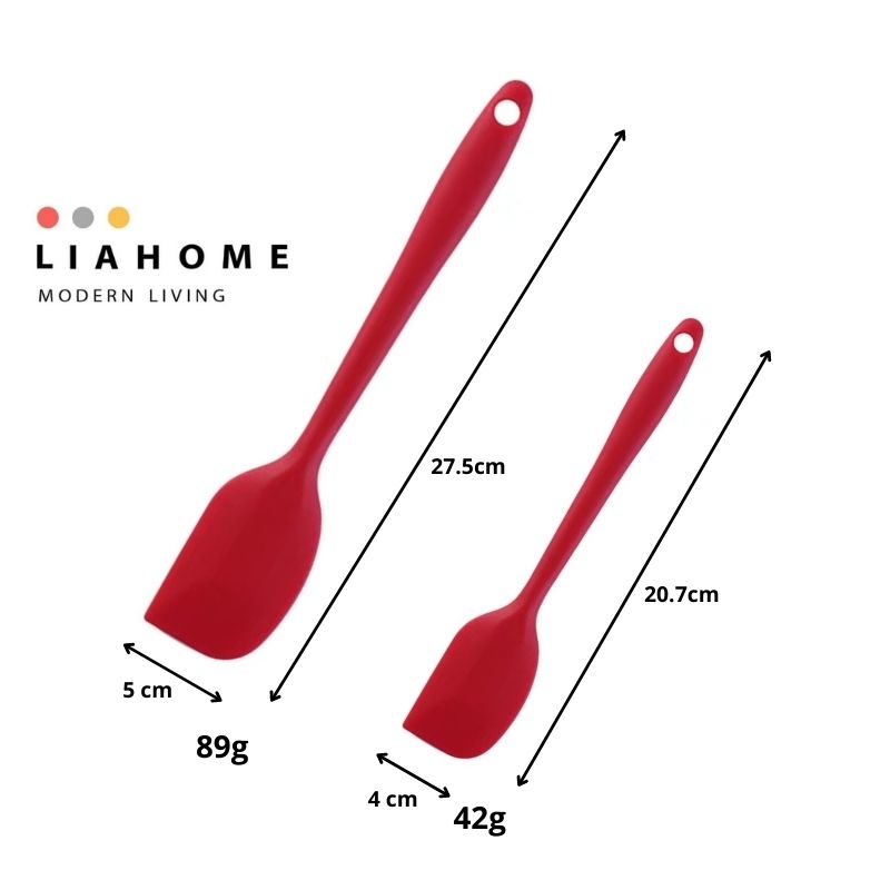 LIAHOME Food Grade Silicone Spatula Blade Cake Baking Tools -27.5cm/ 20.7cm SILICON SPATULA LIAHOME