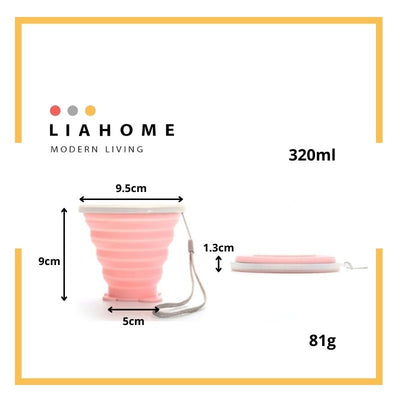 LIAHOME Silicone Foldable Cup Reusable Collapsible Cup BPA Free collapsible cup LIAHOME