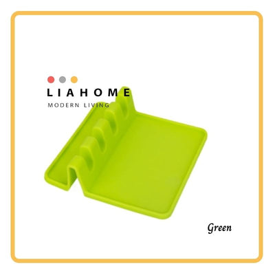 LIAHOME Kitchen Resistant Silicone Spoon Holder Non-Slip Utensil Rest TOOLS HOLDER LIAHOME Green