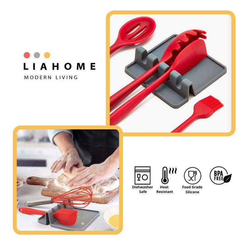 LIAHOME Kitchen Resistant Silicone Spoon Holder Non-Slip Utensil Rest TOOLS HOLDER LIAHOME