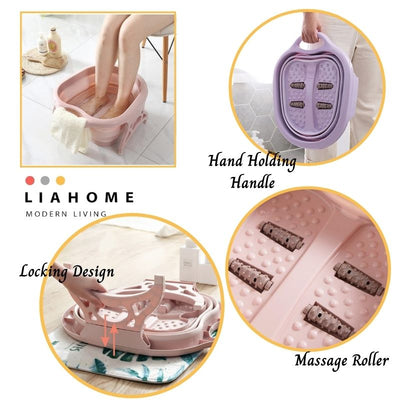 LIAHOME Foldable Footbath Massage Bucket Soaking Bucket Folding Basin FOOTBATH LIAHOME
