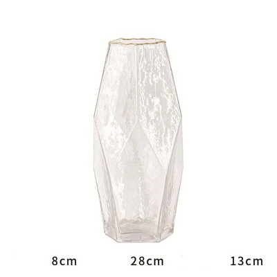 Glass Flower Vase VASE LIAHOME White